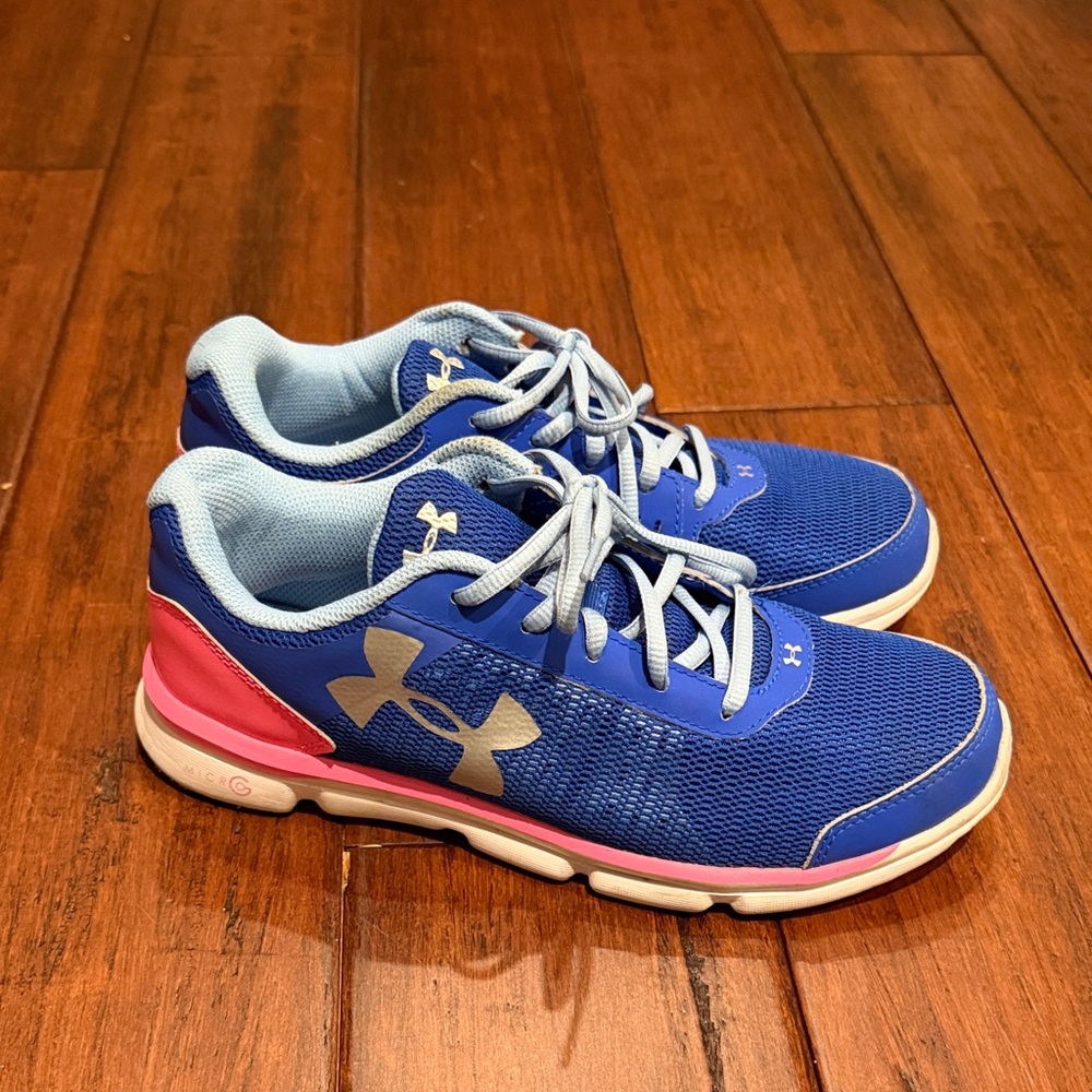 Under Armour Women’s Blue and Pink Sneakers